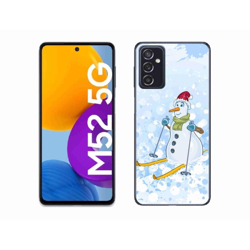 Gelový kryt mmCase na mobil Samsung Galaxy M52 5G - sněhulák