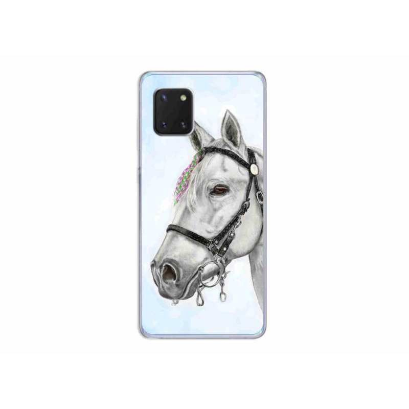Gelový kryt mmCase na mobil Samsung Galaxy Note 10 Lite - bílý kůň 1