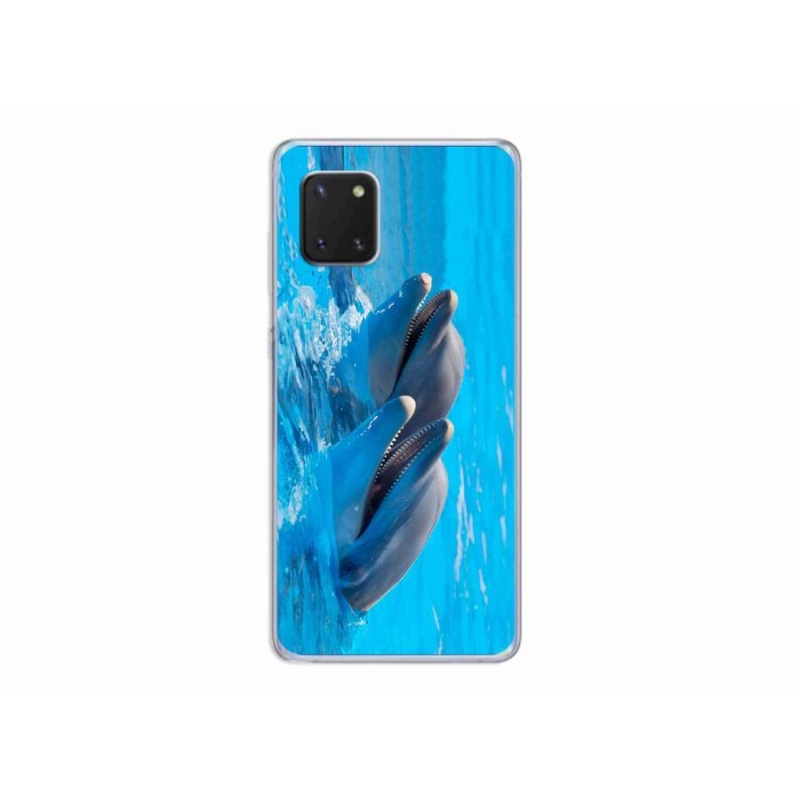 Gelový kryt mmCase na mobil Samsung Galaxy Note 10 Lite - delfíni
