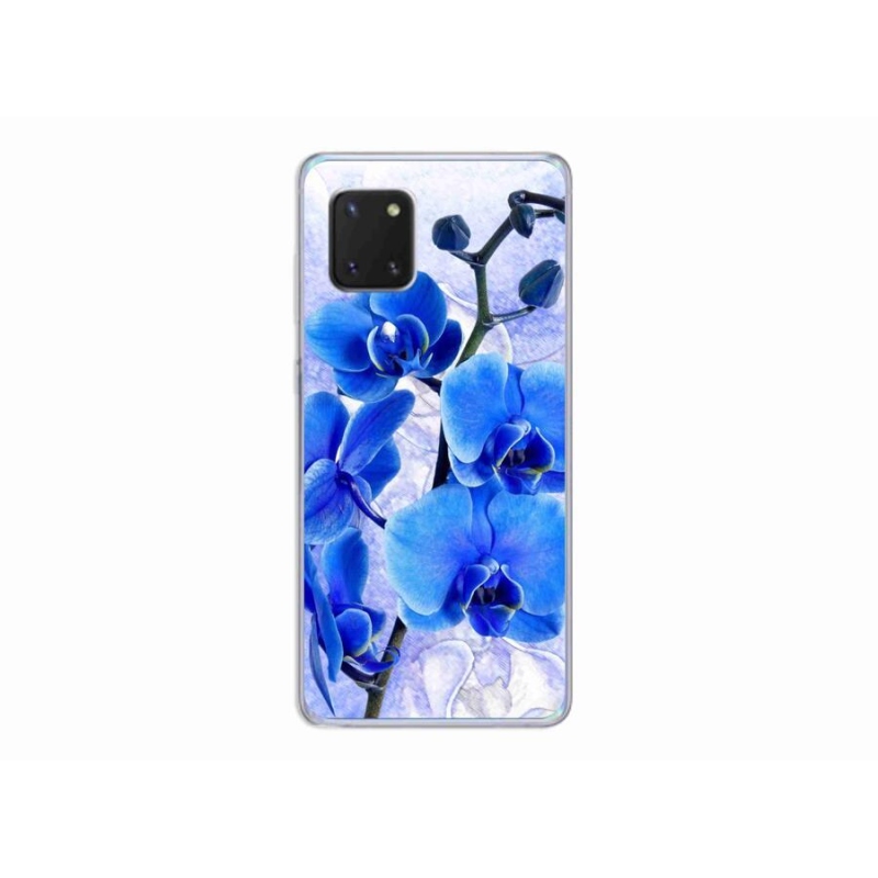 Gelový kryt mmCase na mobil Samsung Galaxy Note 10 Lite - modré květy