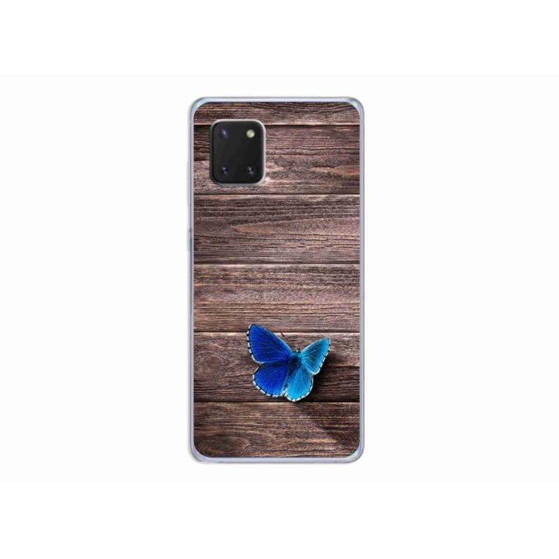 Gelový kryt mmCase na mobil Samsung Galaxy Note 10 Lite - modrý motýl 1