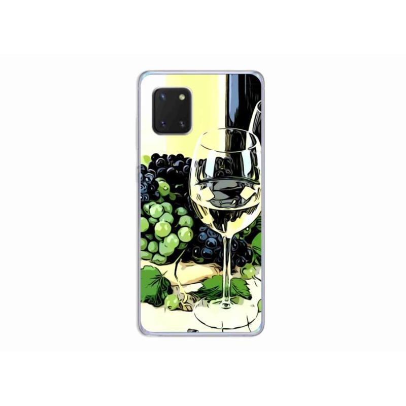 Gelový kryt mmCase na mobil Samsung Galaxy Note 10 Lite - sklenka vína