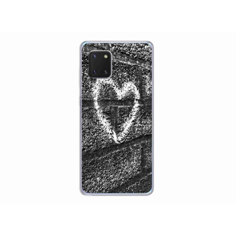 Gelový kryt mmCase na mobil Samsung Galaxy Note 10 Lite - srdce na zdi
