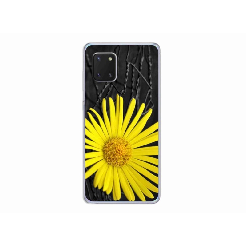 Gelový kryt mmCase na mobil Samsung Galaxy Note 10 Lite - žlutá květina
