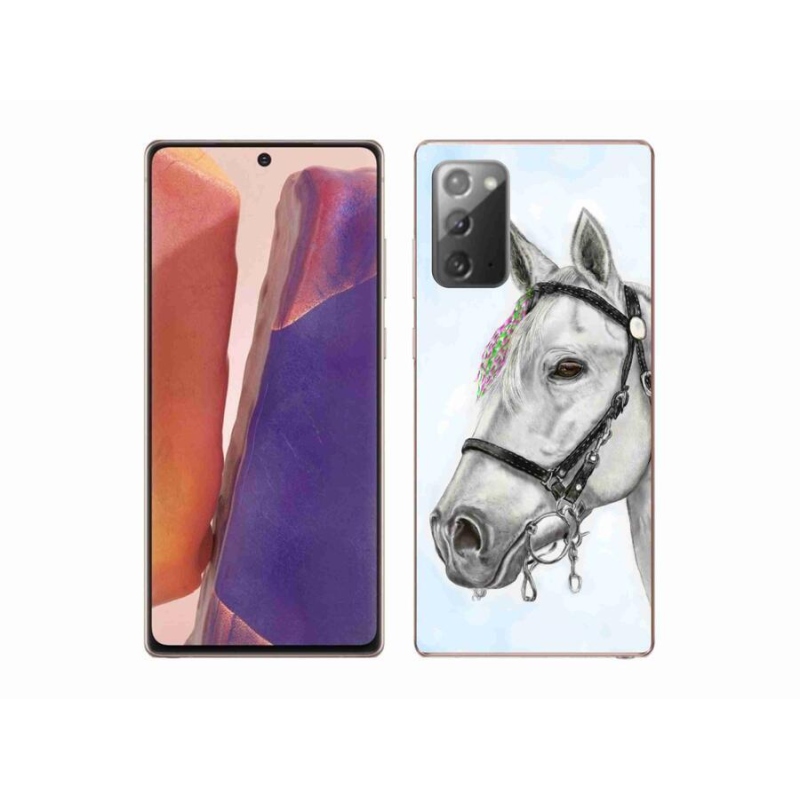 Gelový kryt mmCase na mobil Samsung Galaxy Note 20/Note 20 5G - bílý kůň 1
