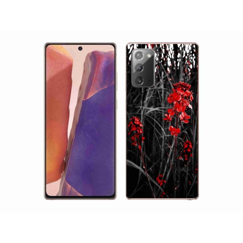 Gelový kryt mmCase na mobil Samsung Galaxy Note 20/Note 20 5G - červená rostlina