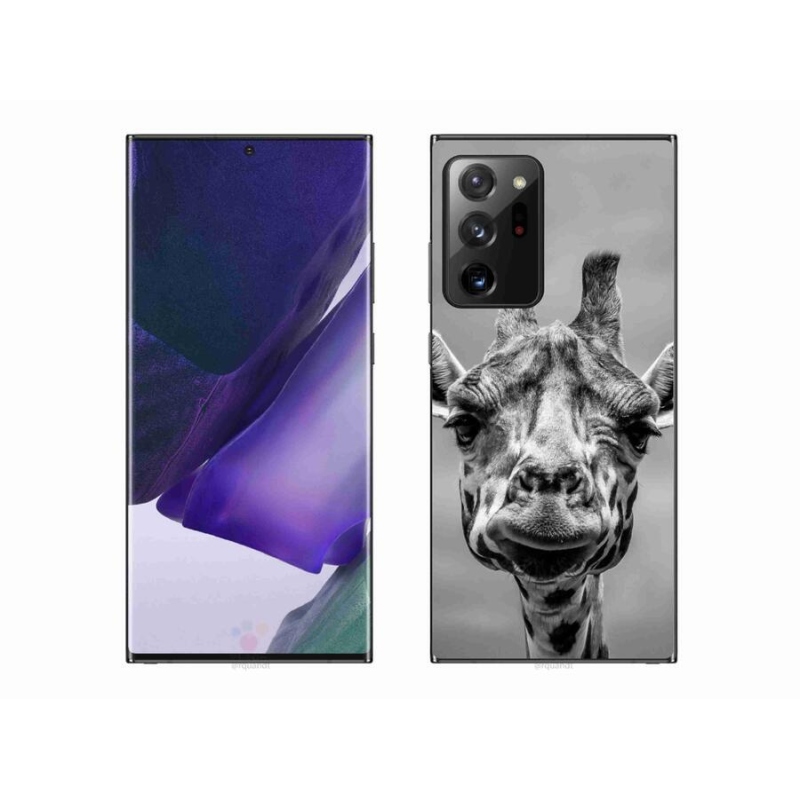 Gelový kryt mmCase na mobil Samsung Galaxy Note 20 Ultra - černobílá žirafa