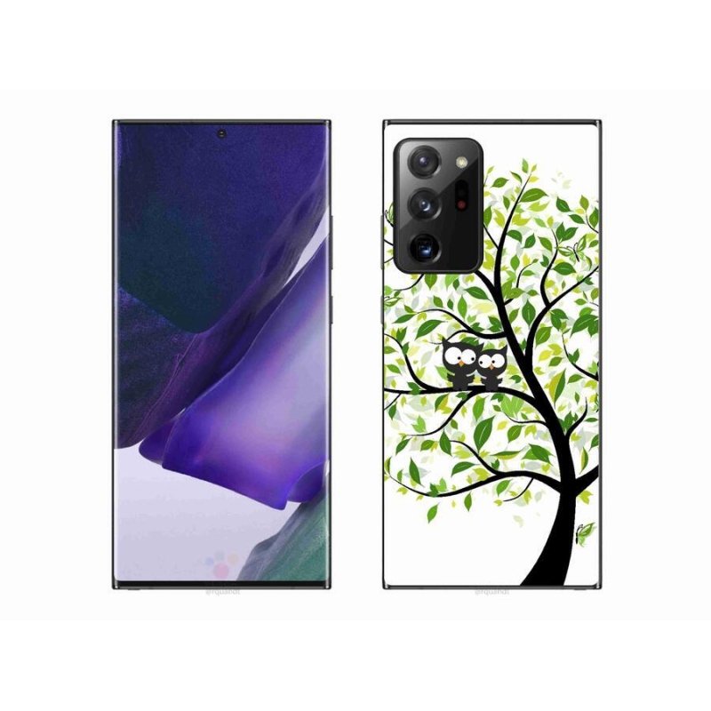 Gelový kryt mmCase na mobil Samsung Galaxy Note 20 Ultra - sovičky na stromě