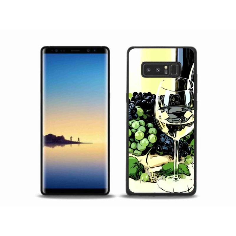 Gelový kryt mmCase na mobil Samsung Galaxy Note 8 - sklenka vína