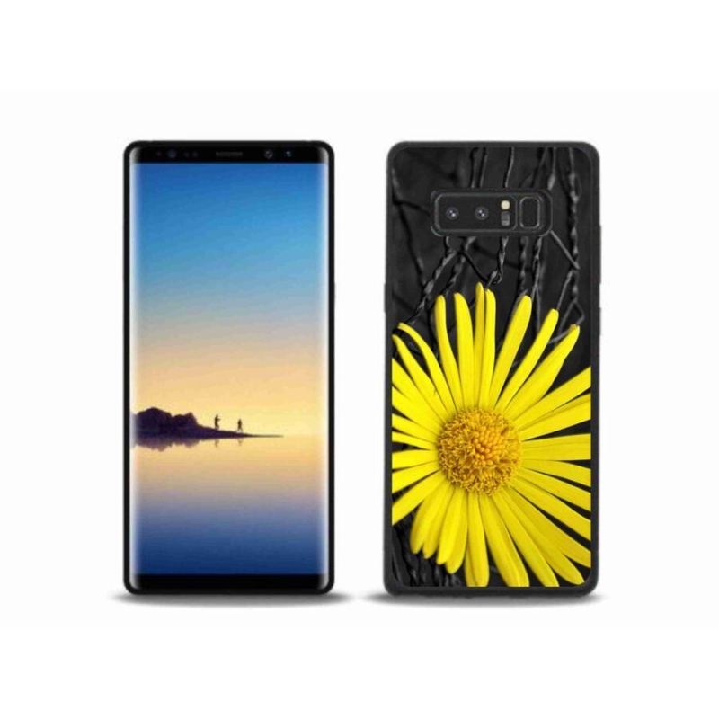 Gelový kryt mmCase na mobil Samsung Galaxy Note 8 - žlutá květina
