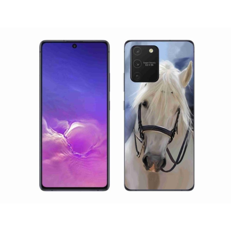 Gelový kryt mmCase na mobil Samsung Galaxy S10 Lite - bílý kůň