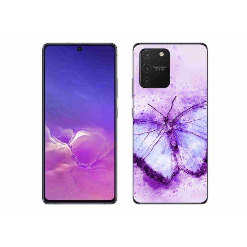 Gelový kryt mmCase na mobil Samsung Galaxy S10 Lite - fialový motýl