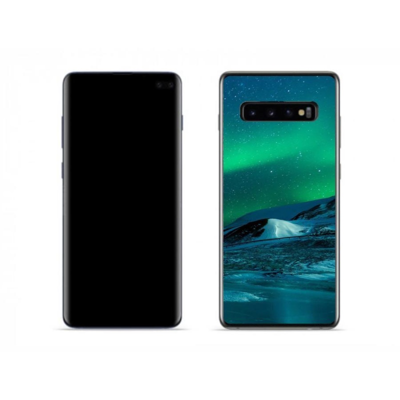 Gelový kryt mmCase na mobil Samsung Galaxy S10 - polární záře