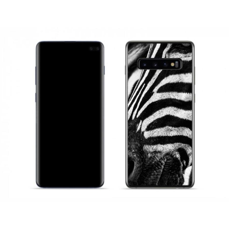 Gelový kryt mmCase na mobil Samsung Galaxy S10 - zebra