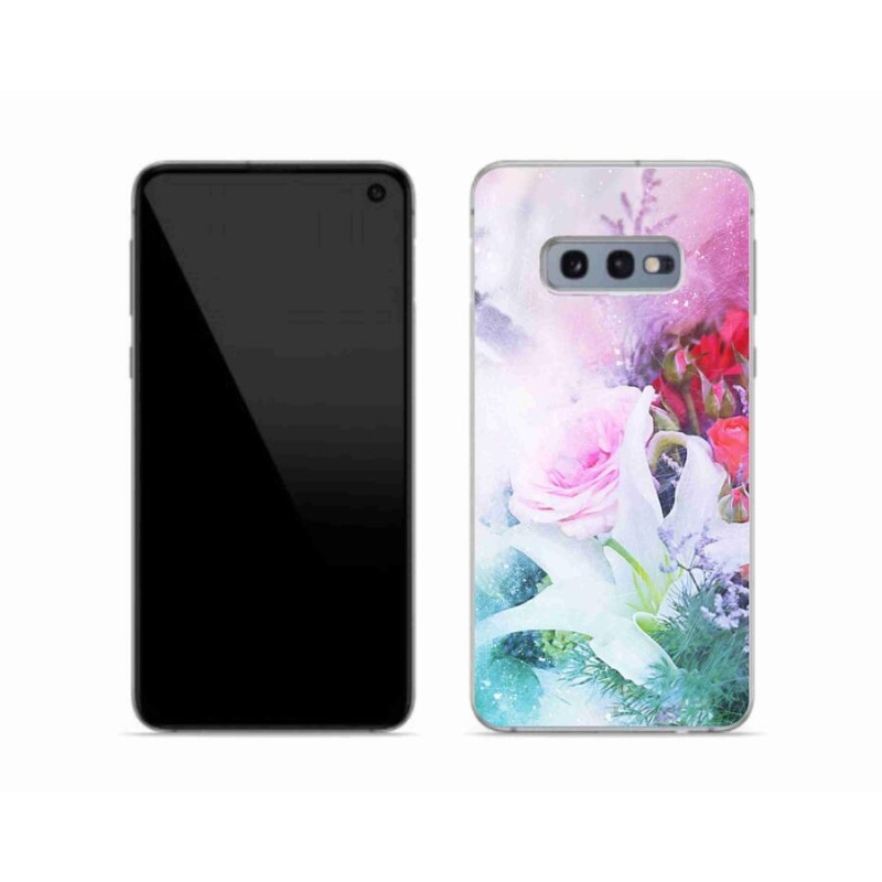 Gelový kryt mmCase na mobil Samsung Galaxy S10e - květiny 4