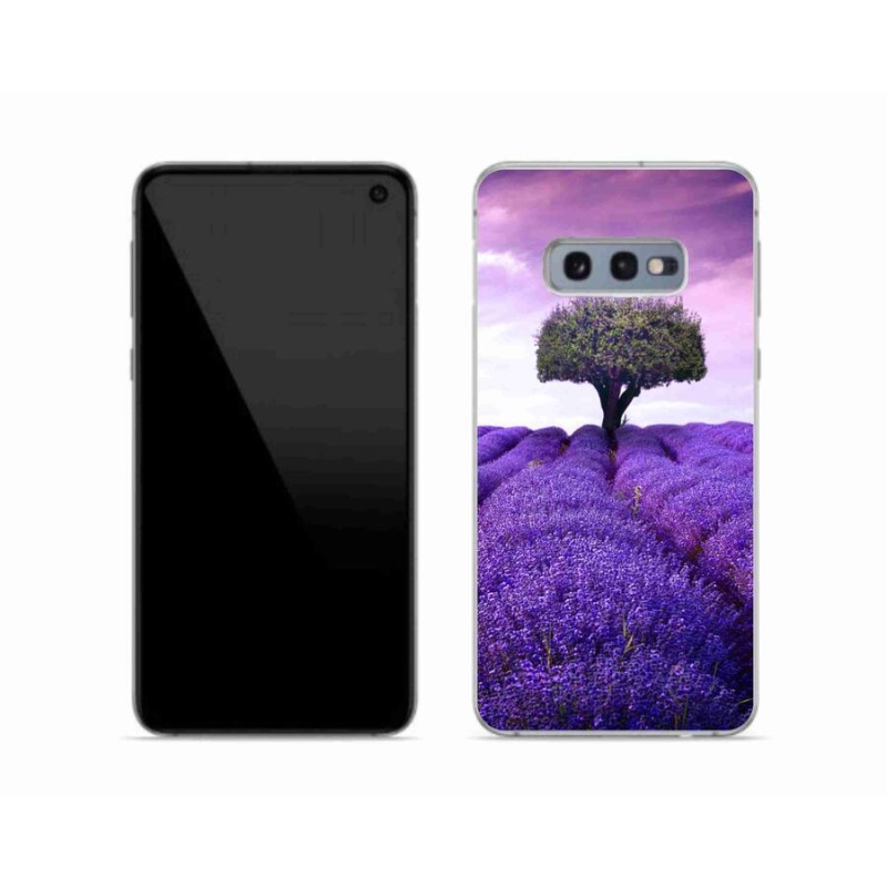 Gelový kryt mmCase na mobil Samsung Galaxy S10e - levandulová louka