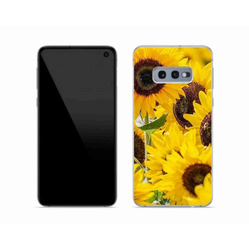 Gelový kryt mmCase na mobil Samsung Galaxy S10e - slunečnice