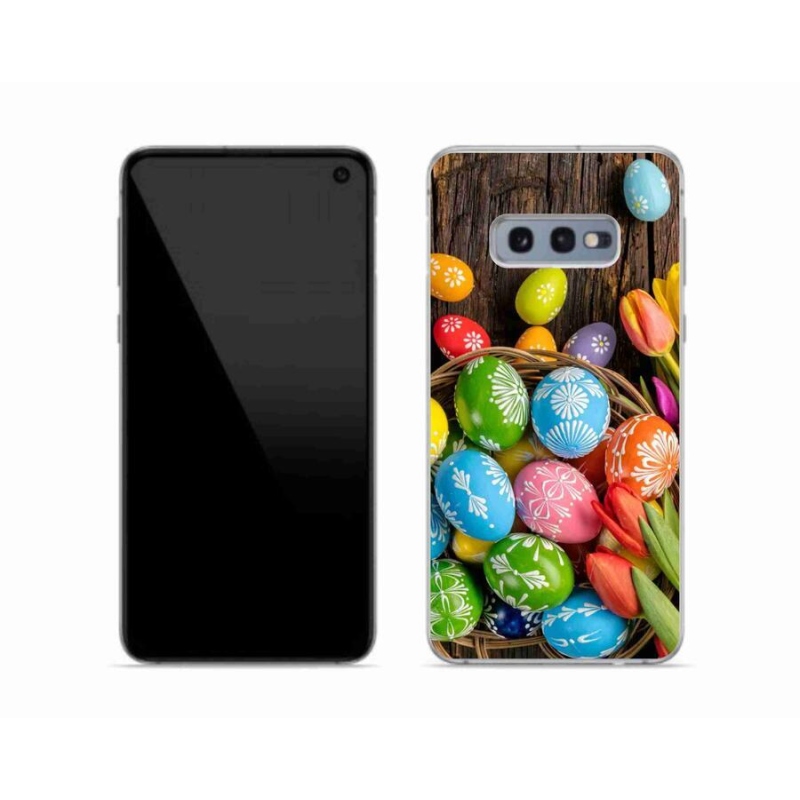 Gelový kryt mmCase na mobil Samsung Galaxy S10e - velikonoční vajíčka
