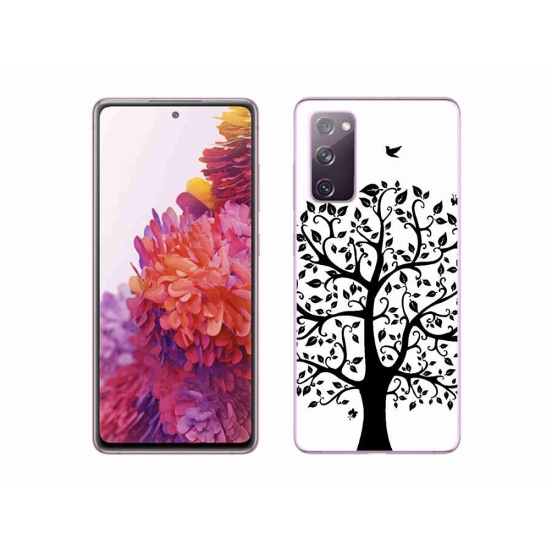 Gelový kryt mmCase na mobil Samsung Galaxy S20 FE - černobílý strom