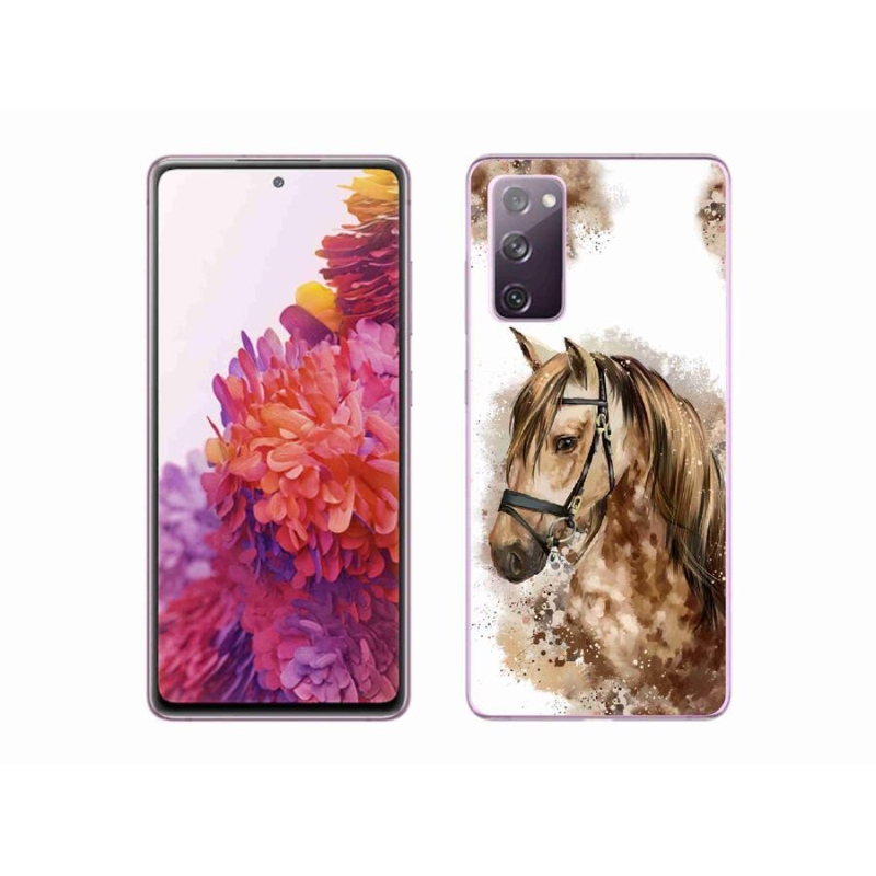Gelový kryt mmCase na mobil Samsung Galaxy S20 FE - hnědý kreslený kůň