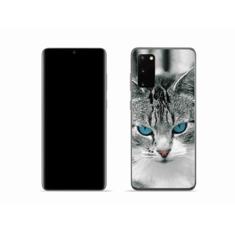Gelový kryt mmCase na mobil Samsung Galaxy S20 - kočičí pohled 1