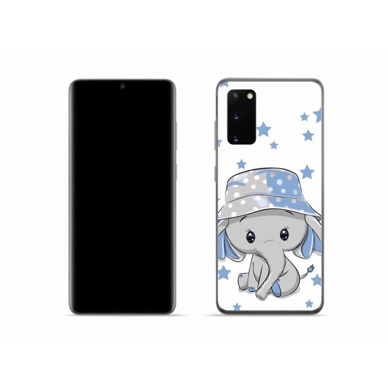 Gelový kryt mmCase na mobil Samsung Galaxy S20 - modrý slon