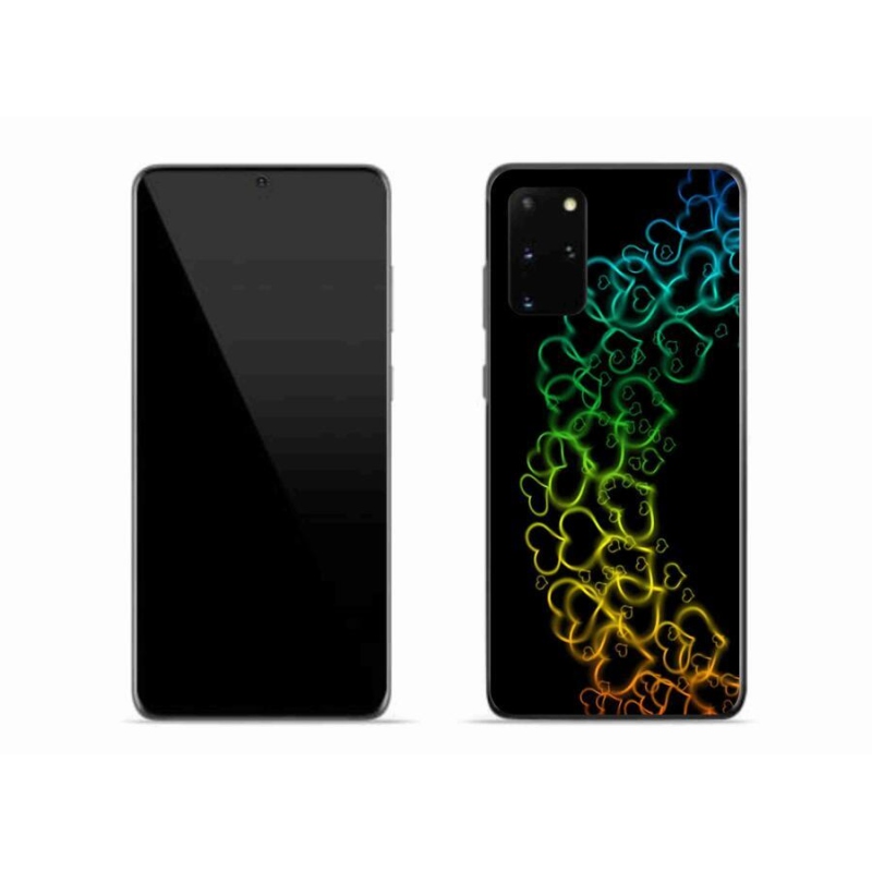 Gelový kryt mmCase na mobil Samsung Galaxy S20 Plus - barevná srdíčka