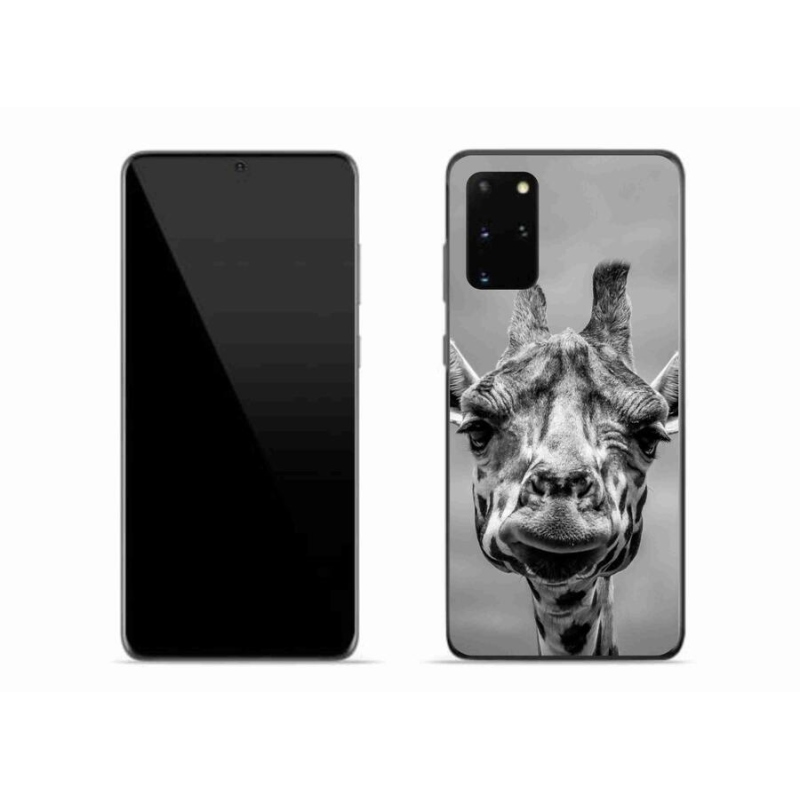 Gelový kryt mmCase na mobil Samsung Galaxy S20 Plus - černobílá žirafa