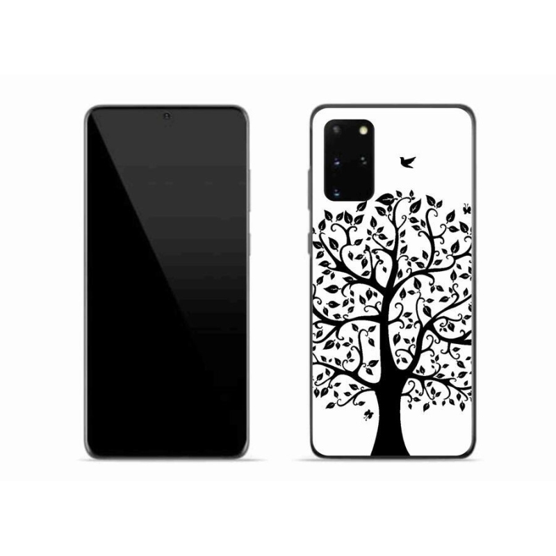 Gelový kryt mmCase na mobil Samsung Galaxy S20 Plus - černobílý strom