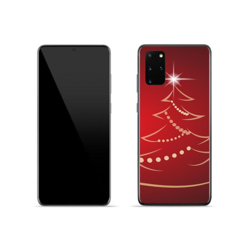 Gelový kryt mmCase na mobil Samsung Galaxy S20 Plus - kreslený vánoční stromek