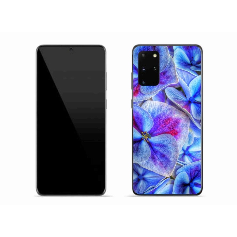 Gelový kryt mmCase na mobil Samsung Galaxy S20 Plus - modré květy 1
