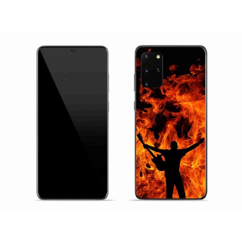 Gelový kryt mmCase na mobil Samsung Galaxy S20 Plus - muzikant a oheň