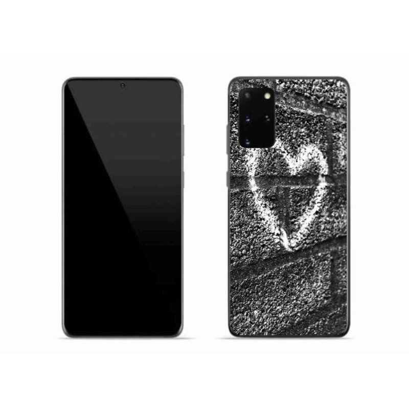 Gelový kryt mmCase na mobil Samsung Galaxy S20 Plus - srdce na zdi