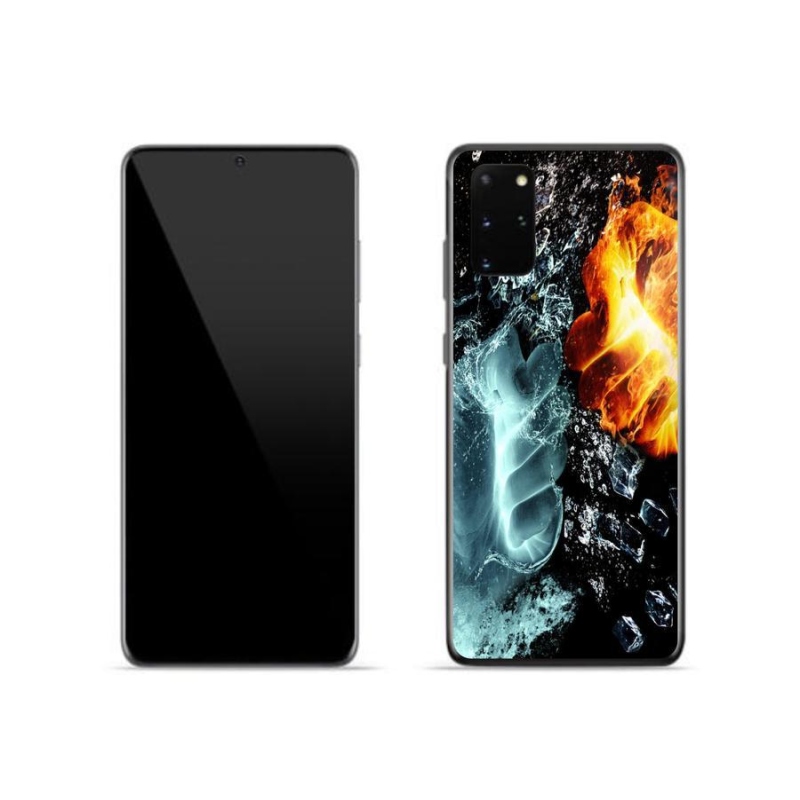Gelový kryt mmCase na mobil Samsung Galaxy S20 Plus - voda a oheň