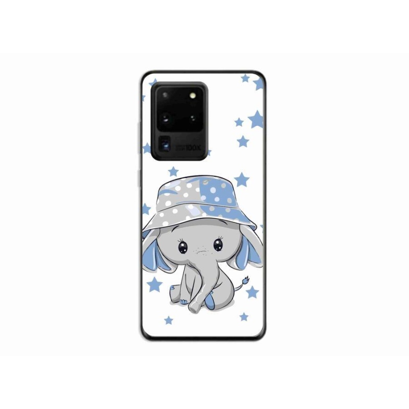 Gelový kryt mmCase na mobil Samsung Galaxy S20 Ultra - modrý slon