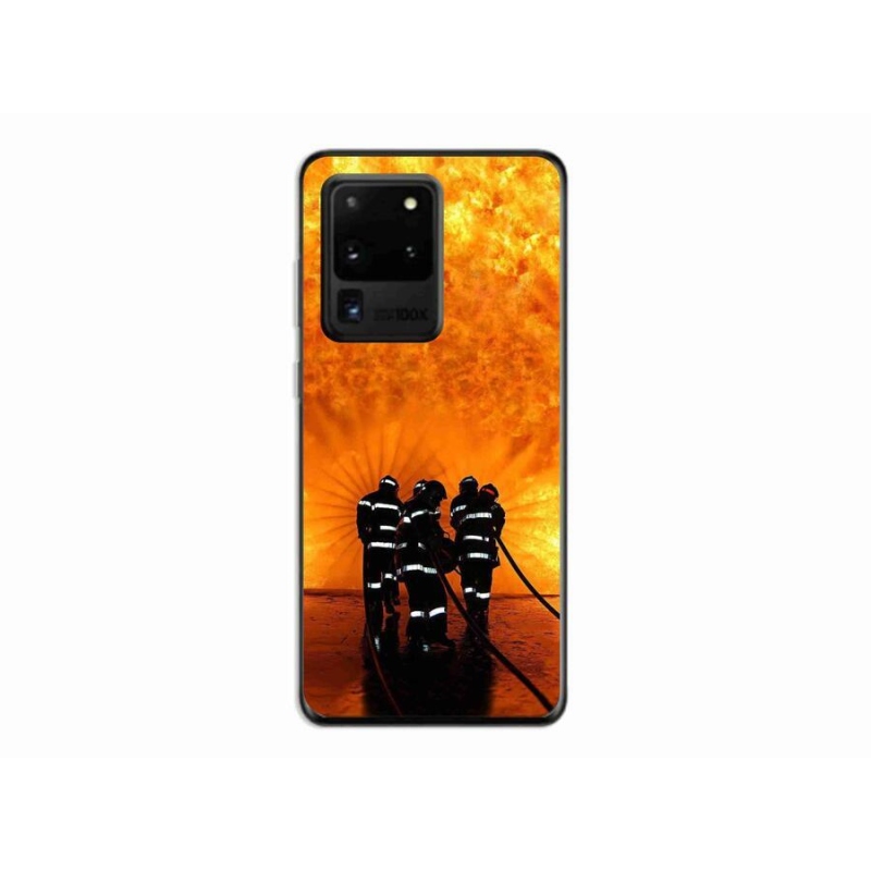 Gelový kryt mmCase na mobil Samsung Galaxy S20 Ultra - požár
