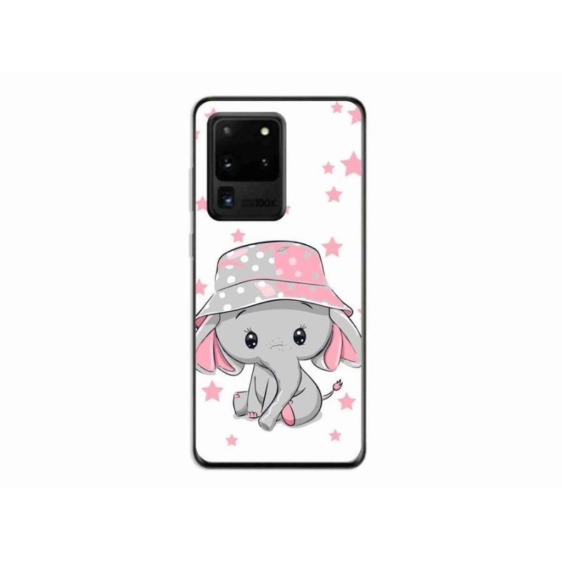 Gelový kryt mmCase na mobil Samsung Galaxy S20 Ultra - růžový slon