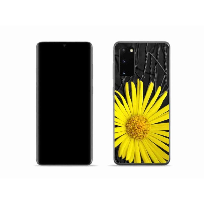 Gelový kryt mmCase na mobil Samsung Galaxy S20 - žlutá květina