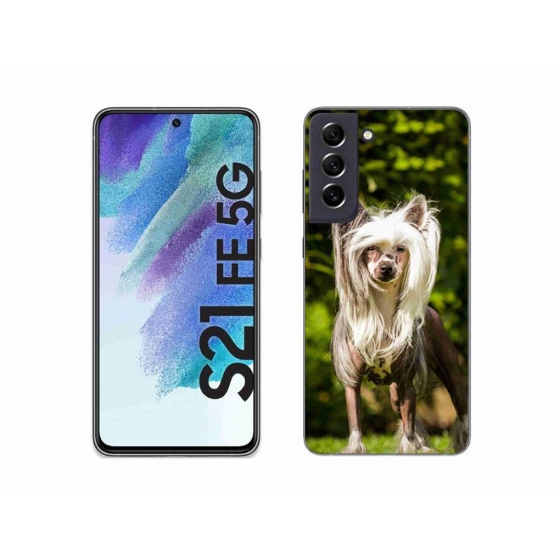 Gelový kryt mmCase na mobil Samsung Galaxy S21 FE 5G - čínský chocholatý pes