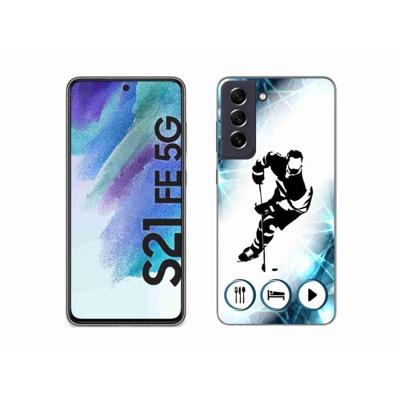 Gelový kryt mmCase na mobil Samsung Galaxy S21 FE 5G - hokej 1