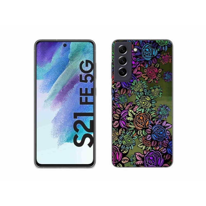 Gelový kryt mmCase na mobil Samsung Galaxy S21 FE 5G - květiny 6
