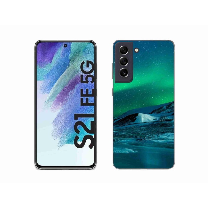 Gelový kryt mmCase na mobil Samsung Galaxy S21 FE 5G - polární záře