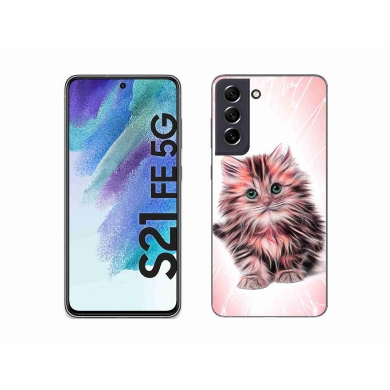 Gelový kryt mmCase na mobil Samsung Galaxy S21 FE 5G - roztomilé kotě