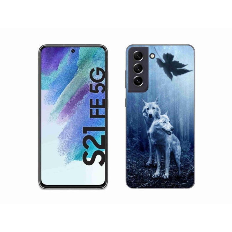 Gelový kryt mmCase na mobil Samsung Galaxy S21 FE 5G - vlci v lese