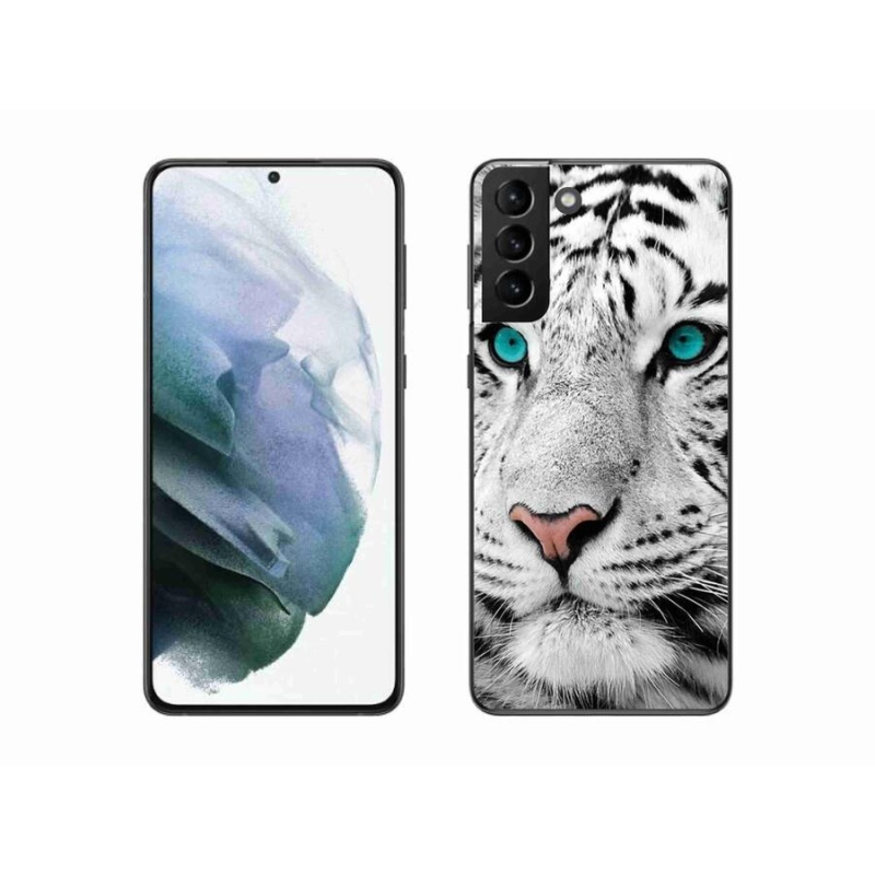 Gelový kryt mmCase na mobil Samsung Galaxy S21 Plus - bílý tygr