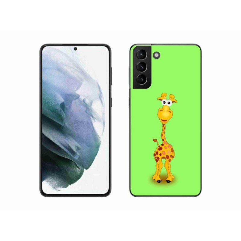 Gelový kryt mmCase na mobil Samsung Galaxy S21 Plus - kreslená žirafa