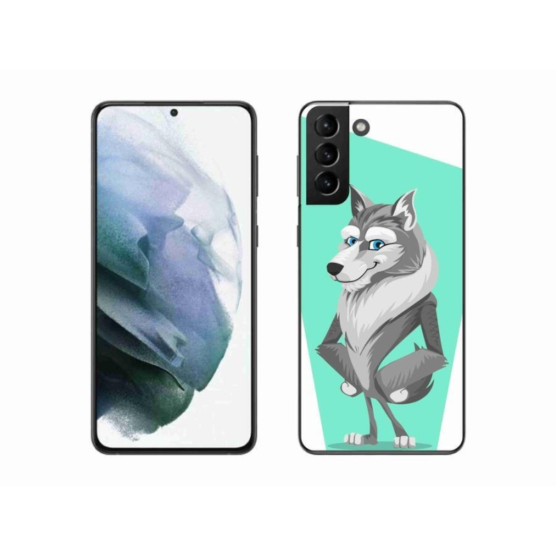 Gelový kryt mmCase na mobil Samsung Galaxy S21 Plus - kreslený vlk