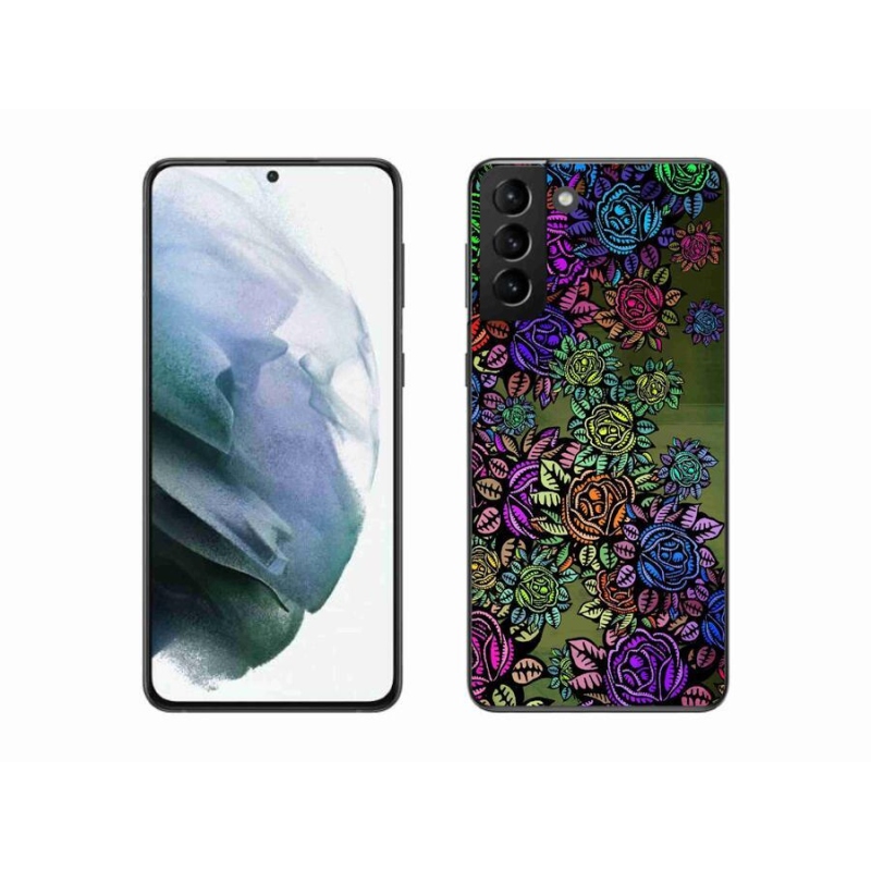 Gelový kryt mmCase na mobil Samsung Galaxy S21 Plus - květiny 6