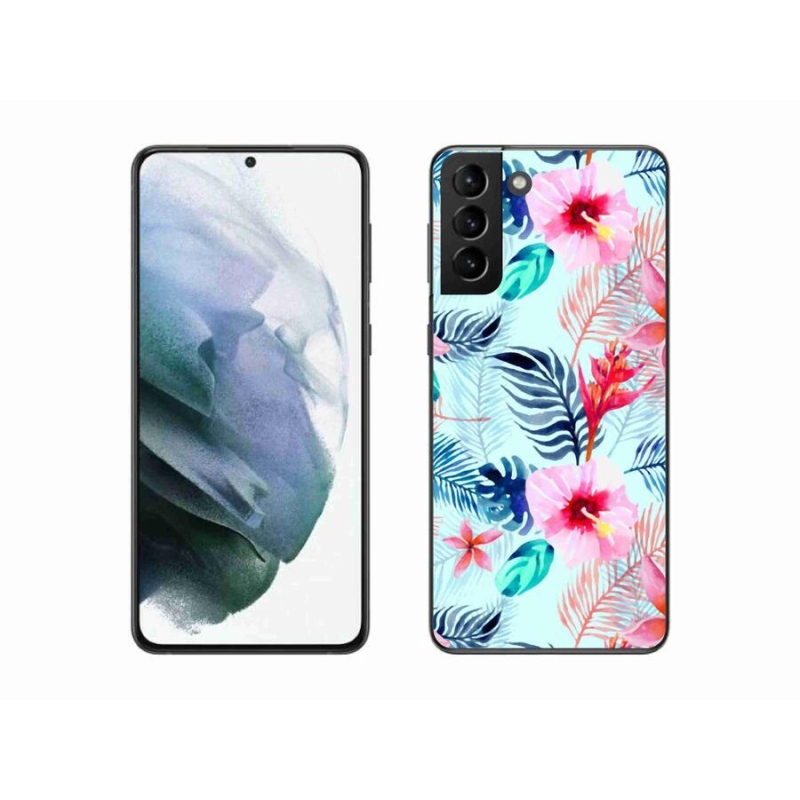 Gelový kryt mmCase na mobil Samsung Galaxy S21 Plus - květiny