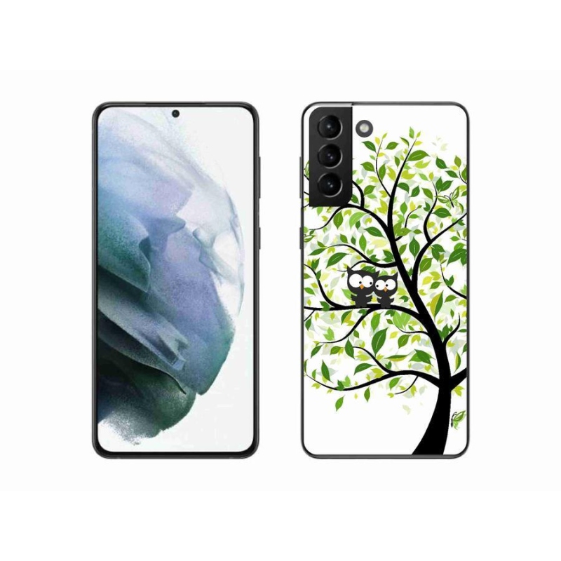 Gelový kryt mmCase na mobil Samsung Galaxy S21 Plus - sovičky na stromě